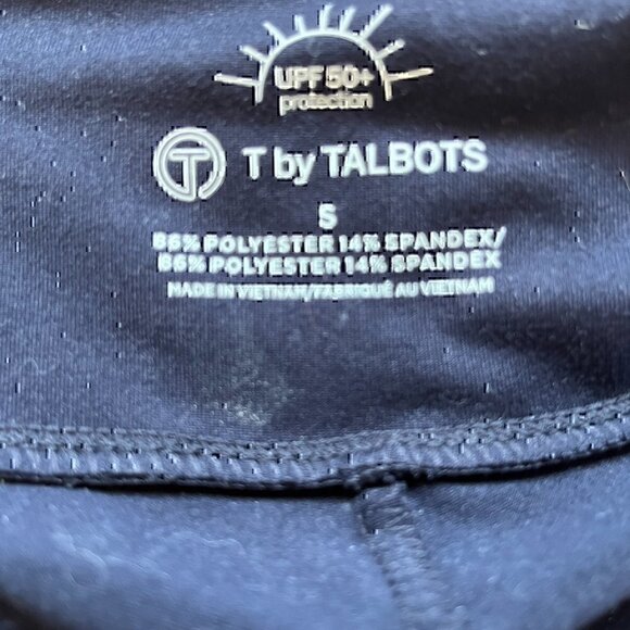 T by Talbots ON THE MOVE ANKLE LEGGINGS - Navy/White CHEVRON  S Zipper pocket - Picture 7 of 10